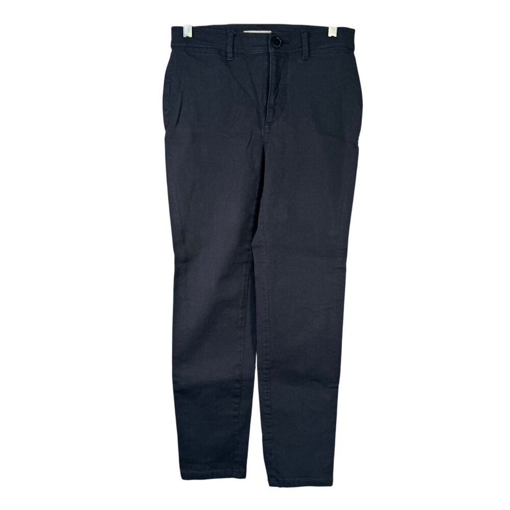 Loft Womens Dark Gray Straight-Leg Pants Size 2P